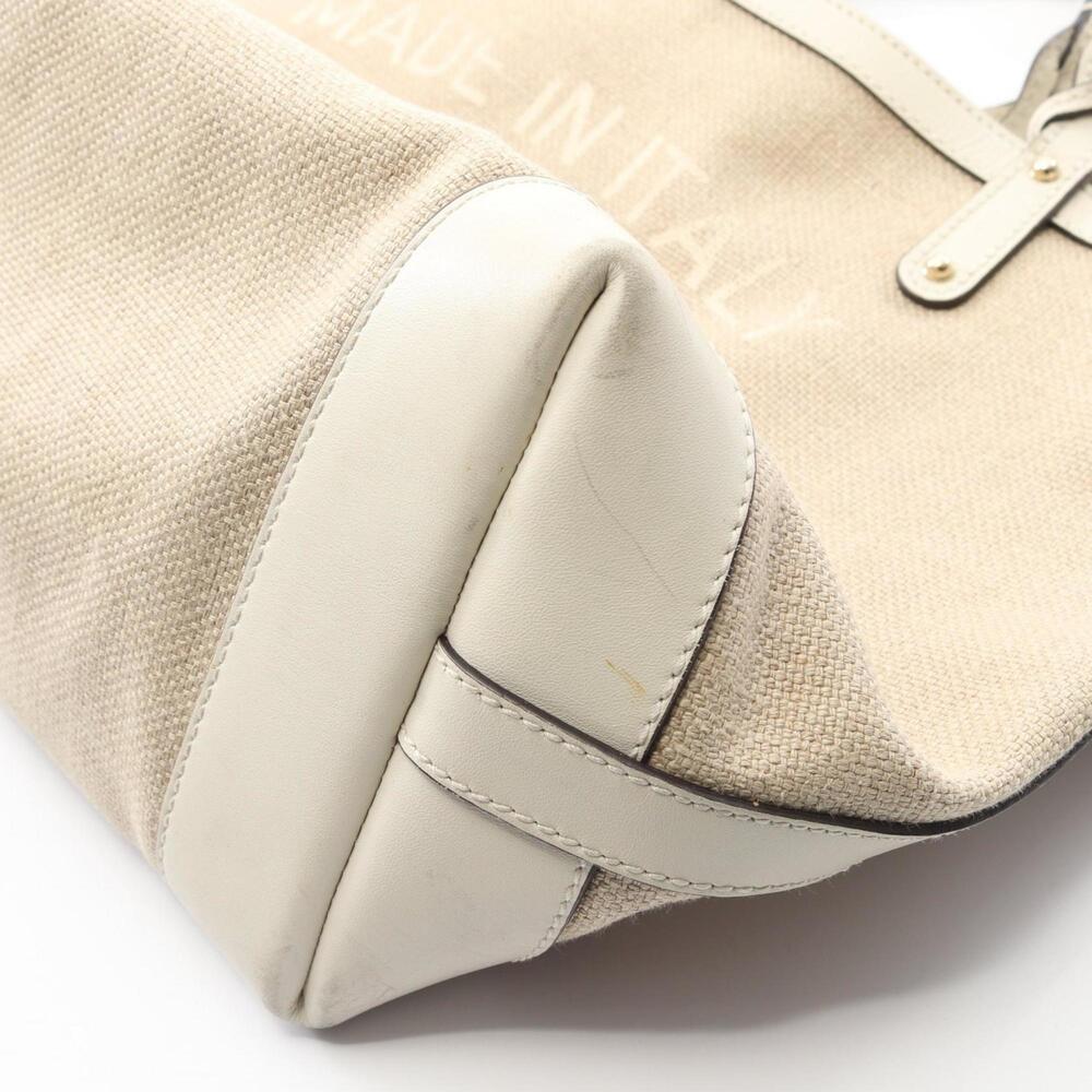 GUCCI Authentic Cream Leather Tote Bag - Picture 7 of 13